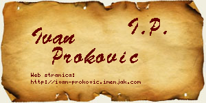 Ivan Proković vizit kartica